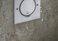 Prise à clapet étanche IP44 carrée acier brossé  Platinum
