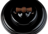 Fontini Garby colonial porcelaine noire manette bois