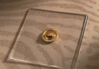 bouton poussoir Forbes and Lomax plexi doré