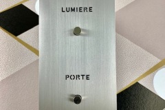 Guichet lumineux Arnould Epure acier brossé