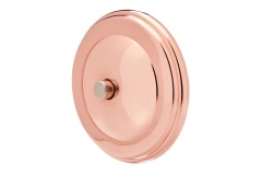 Bouton de sonnette en cuivre miroir
