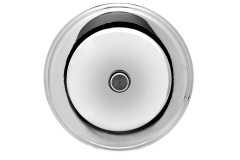 Bouton de sonnette en chrome miroir