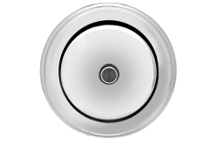 Bouton de sonnette en chrome miroir