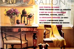 Heure Industrielle citée sur les pages d’ELLE decoration en avril 2001