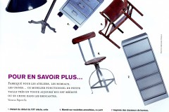 Heure Industrielle citée sur les pages de Marie claire maison en février/mars 2005