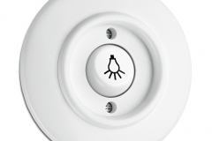 Bouton symbole lumiere THPG Duroplast blanc