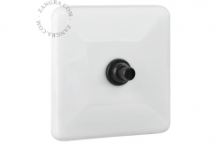 Zangra  interrupteur noir porcelaine